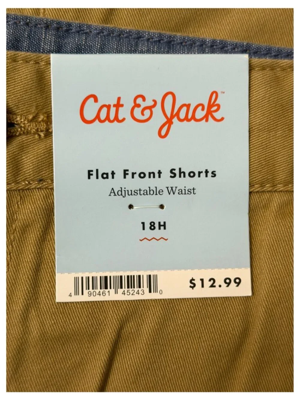 Cat & Jack Boys 18 Husky Flat Front Shorts Bundle (3 Pairs) Brown Paper NWT